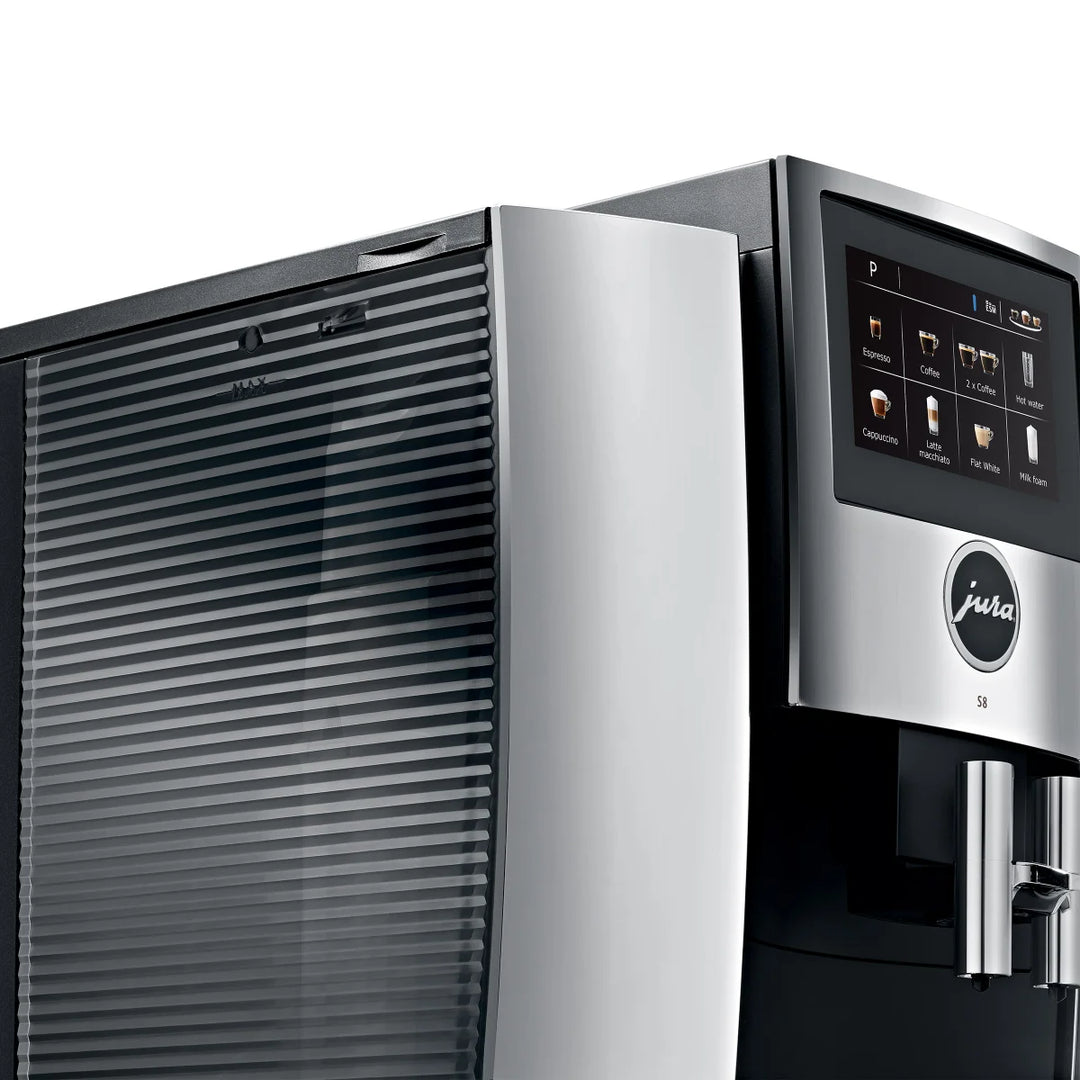 Jura S8 - Machine à espresso automatique avec carafe à lait, cartouche filtrante et tube à lait
