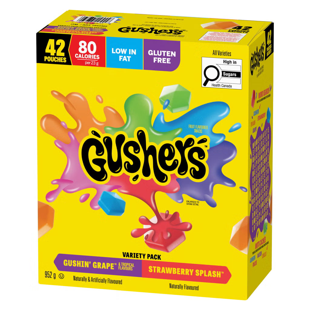 Gushers - Tropical Fruit and Strawberry Candies, 42 × 22 g