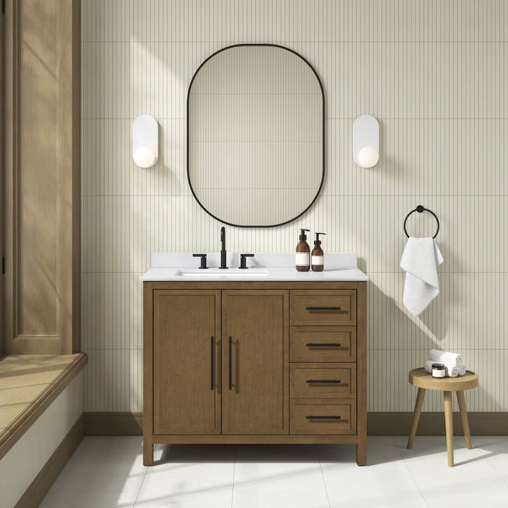 OVE Decors - Eliot 42 in vanity with quartz countertop