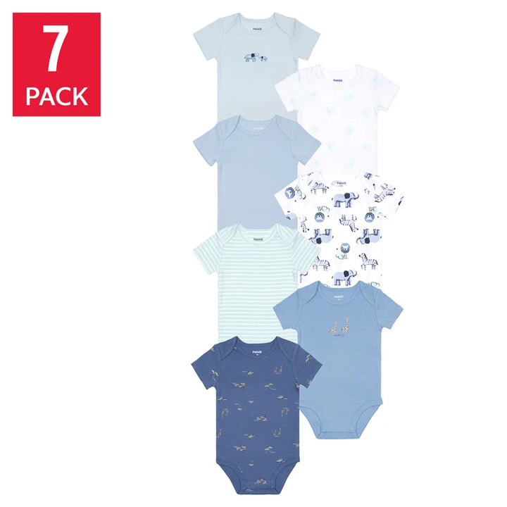 Pekkle - Cache-couches pour bébé à manches courtes, paquet de 7