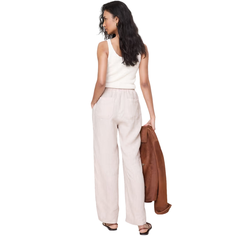 Banana Republic - Pantalon droit à taille extensible en lin escapade