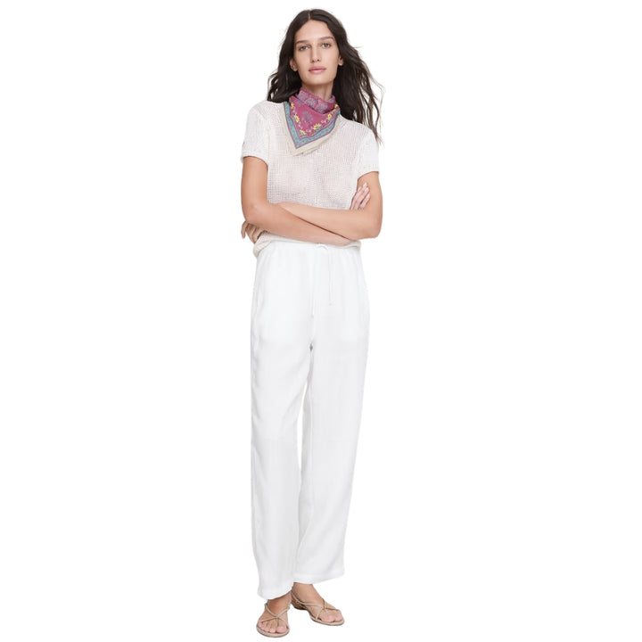 Banana Republic - Pantalon droit à taille extensible en lin escapade