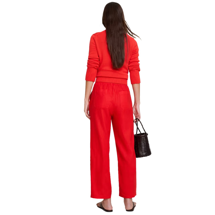 Banana Republic - Pantalon droit à taille extensible en lin escapade