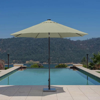 SunVilla Round LED Market Umbrella