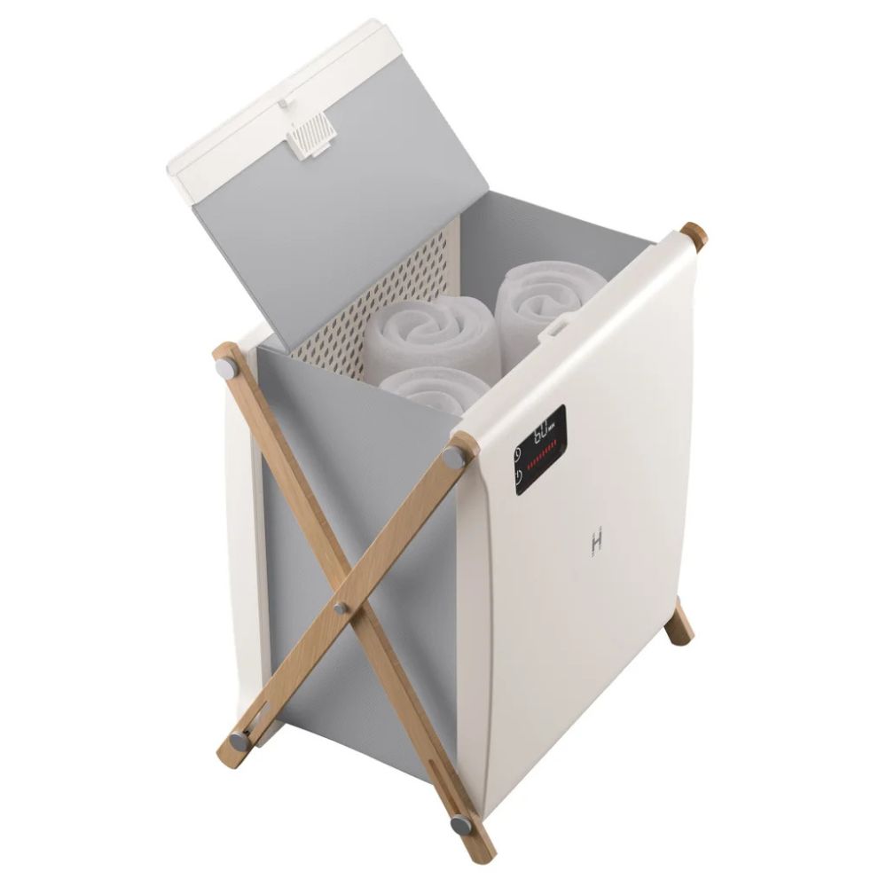 Homedics - XL Heated and Folding Laundry Basket