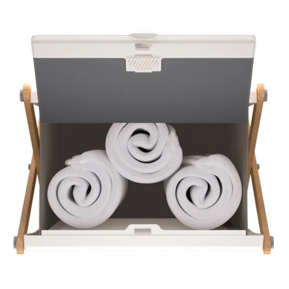 Homedics - XL Heated and Folding Laundry Basket