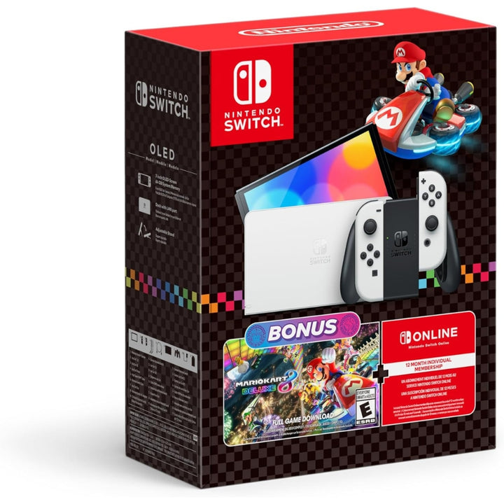 Nintendo - Ensemble Switch modèle OLED Mario Kart 8 Deluxe