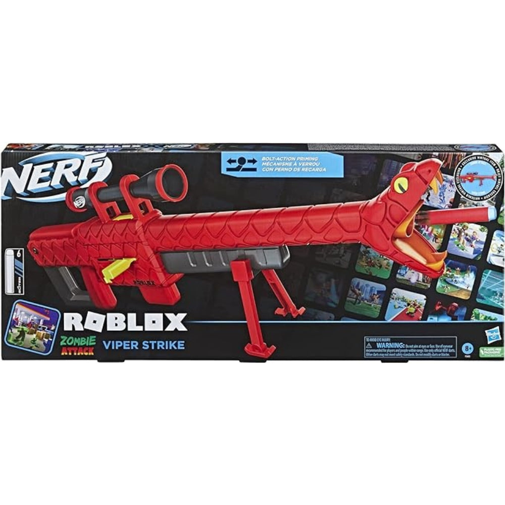 Hasbro - Pistolet à fléchettes en mousse - Nerf Roblox Zombie Attaque