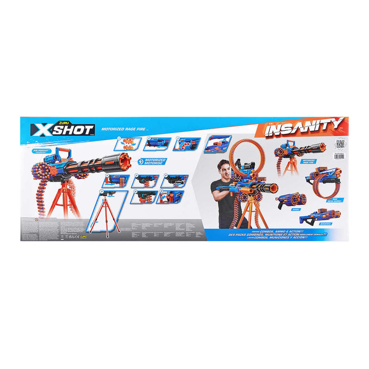 Zuru - X-Shot Insanity Rage Fire motorisé avec 300 fléchettes