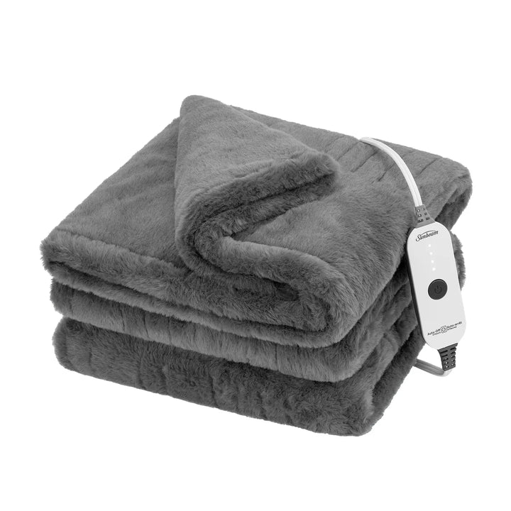 Sunbeam - Jeté chauffant en luxe simili fourrure