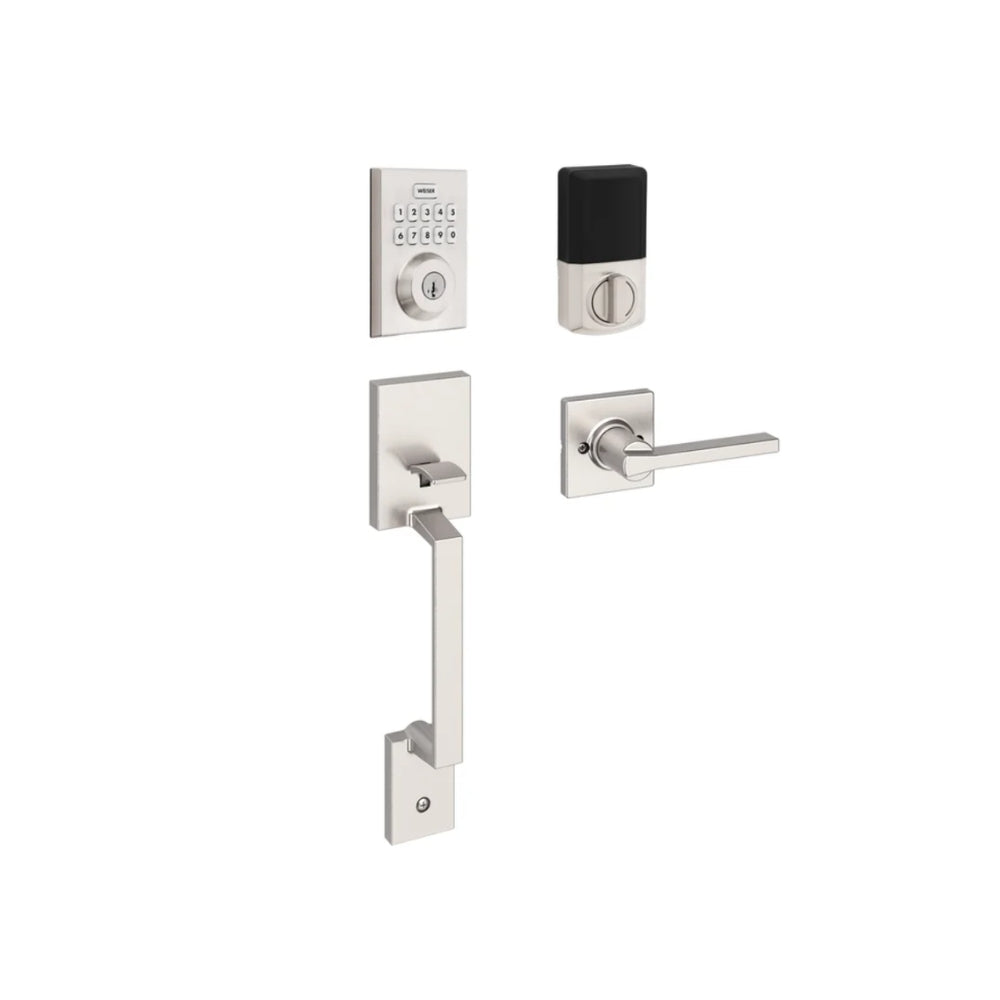 Weiser - Ensemble de serrure et poignée de porte d'entrée électrique