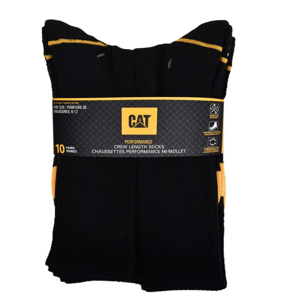 Caterpillar Men's Socks, 10 Pack