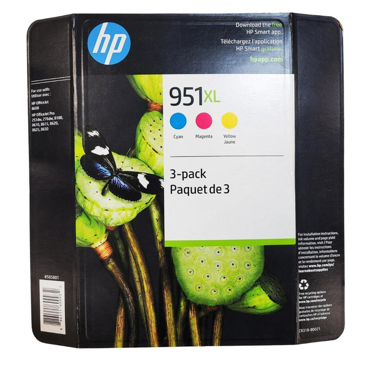 HP - Paquet de 3 cartouches d'encre 951XL