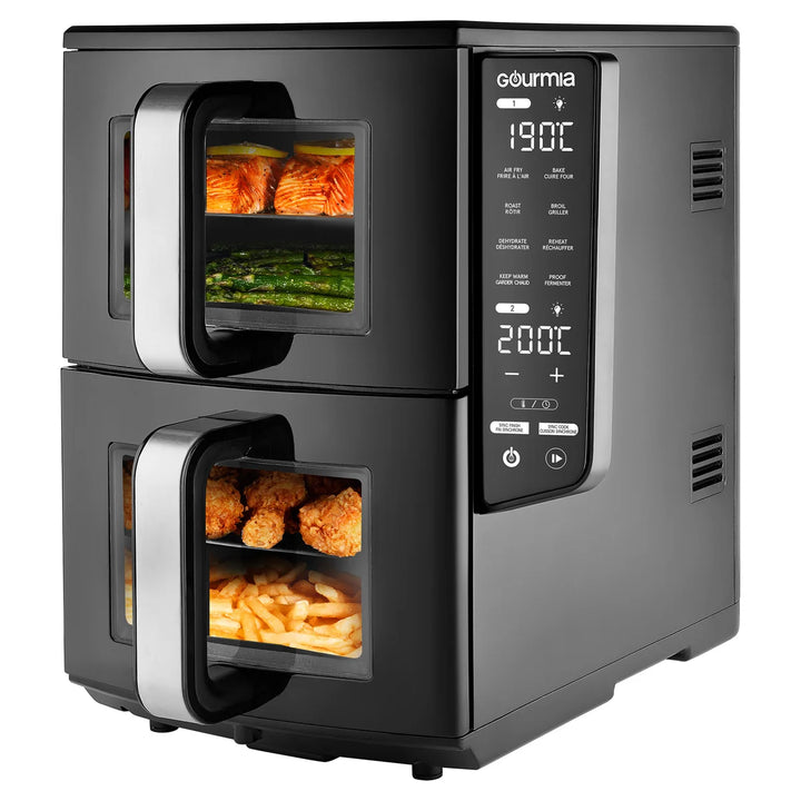 Gourmia 4-Dish Dual Basket Air Fryer