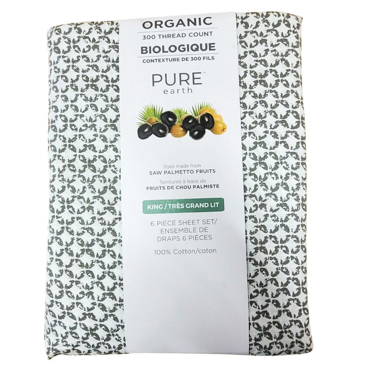 Pure Earth - Organic Cotton 6 Piece Sheet Set