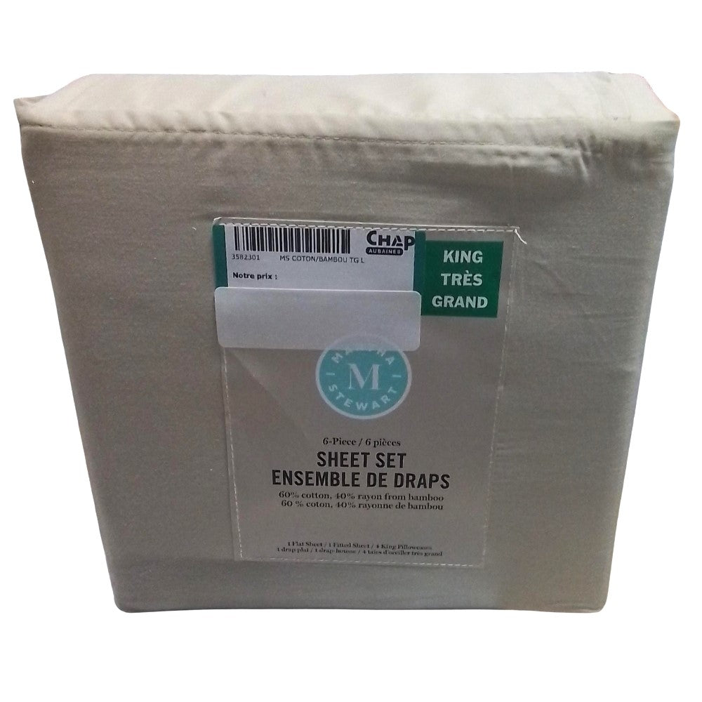 Martha Stewart - Ensemble de drap 6 pièces