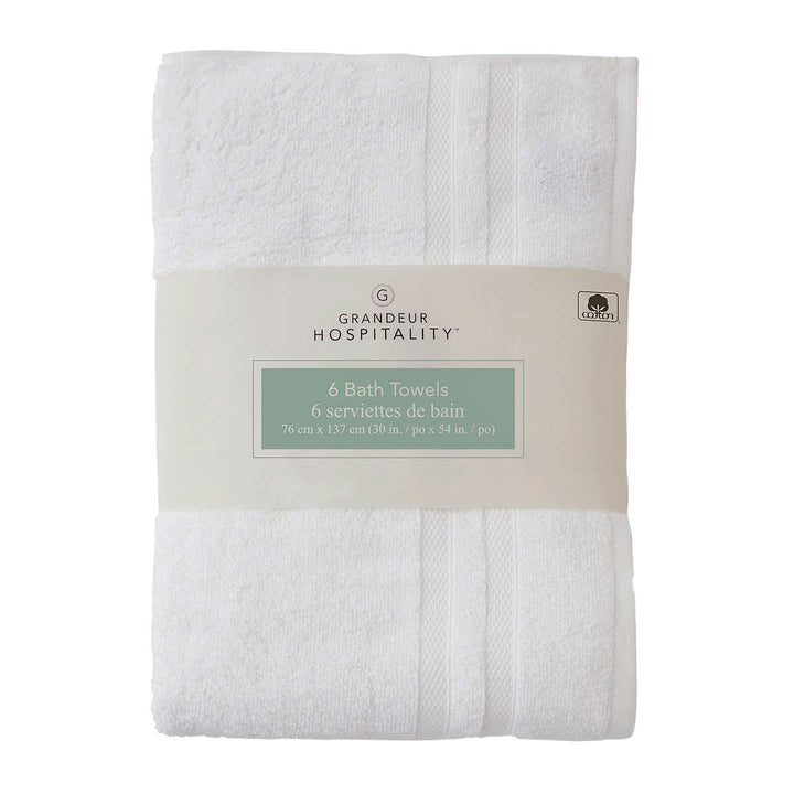 Grandeur Hospitality - Serviettes de bain, paquet de 6