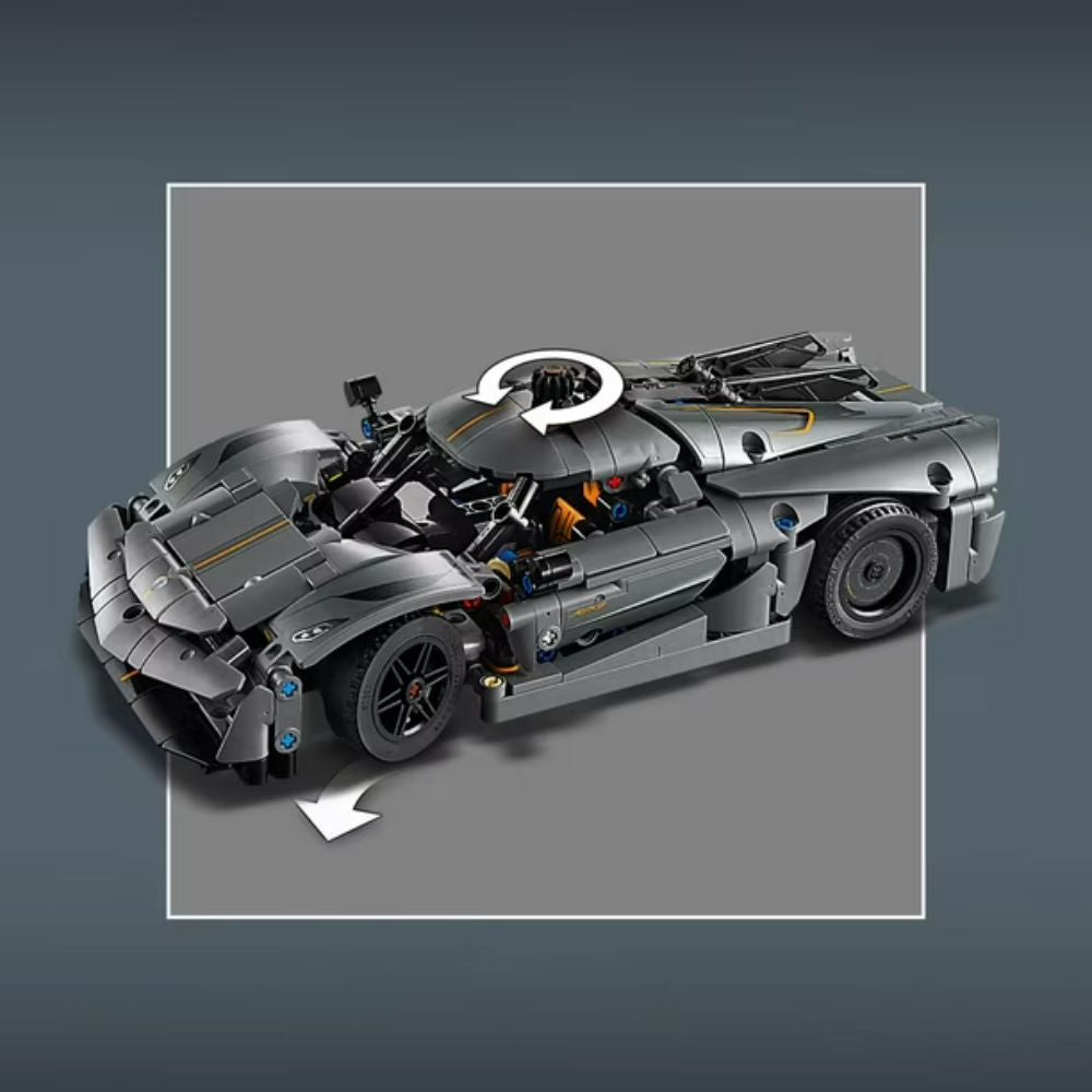 LEGO Technic Koenigsegg Jesko Absolut Grey Hypercar 42173