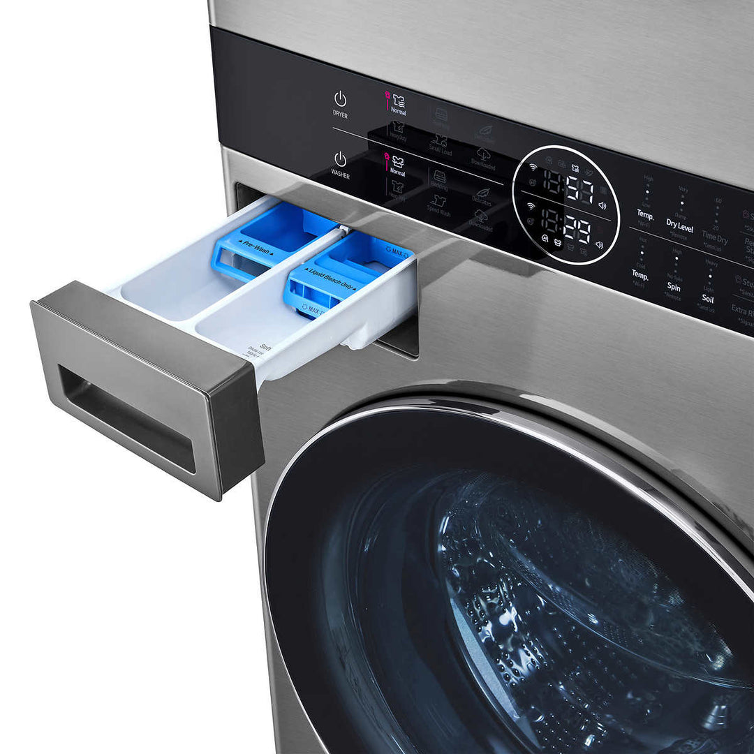 LG - Unité simple WashTower laveuse de 5,2 pi³, sécheuse 7,4 pi³