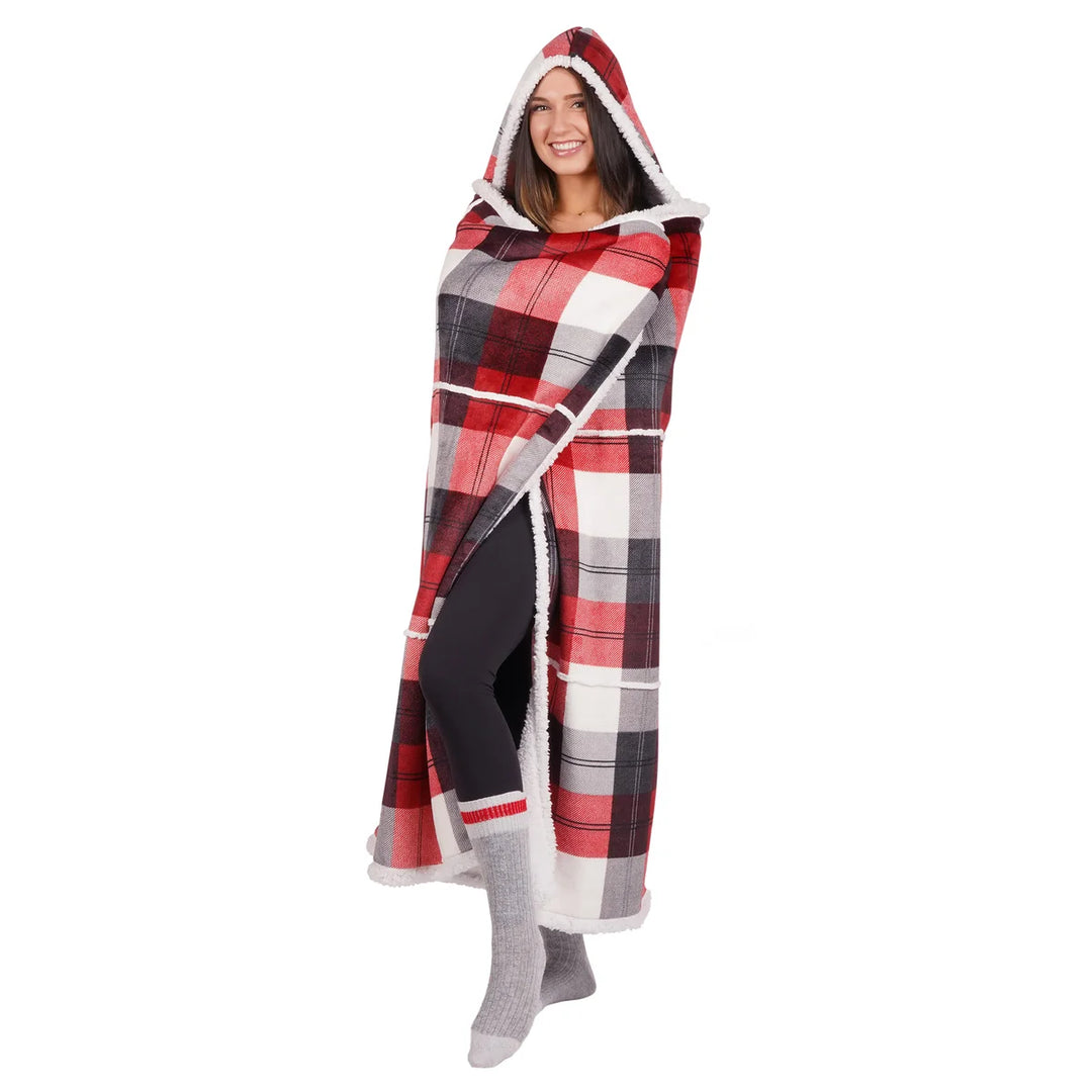 Life Comfort - Jeté à capuchon en sherpa