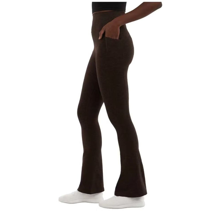 Kirkland Signature - Pantalon en maille brossée, à jambes évasées