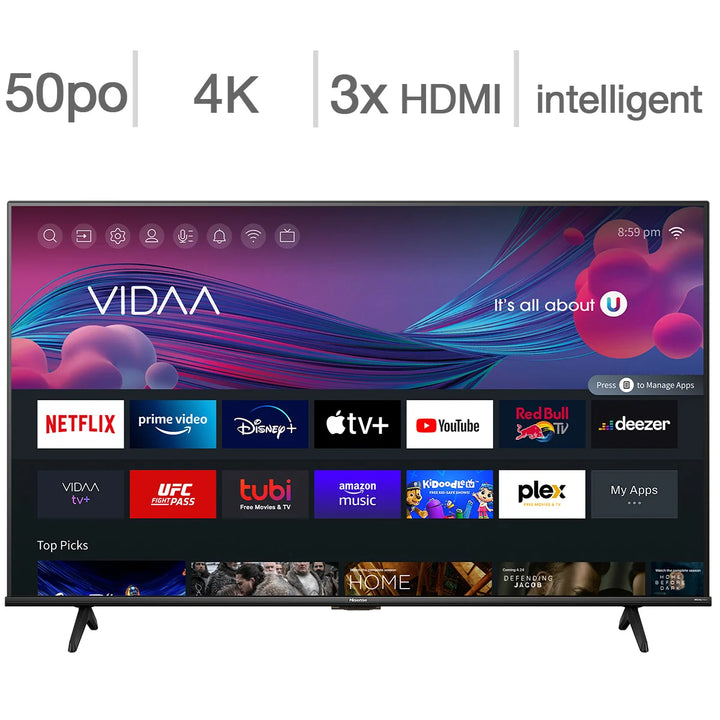 Hisense - Téléviseur LCD DEL 4K UHD classe 50 po - série A6KV