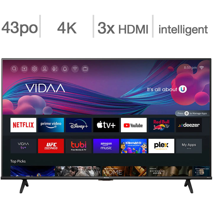 Hisense - Téléviseur DEL 4K UHD classe 43 po - série A6KV