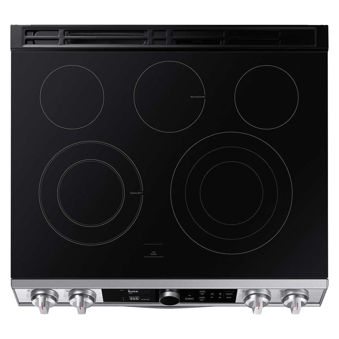 Samsung - Cuisinière électrique 30 po de 6,3 pi³ - Flex Duo - AirFryer