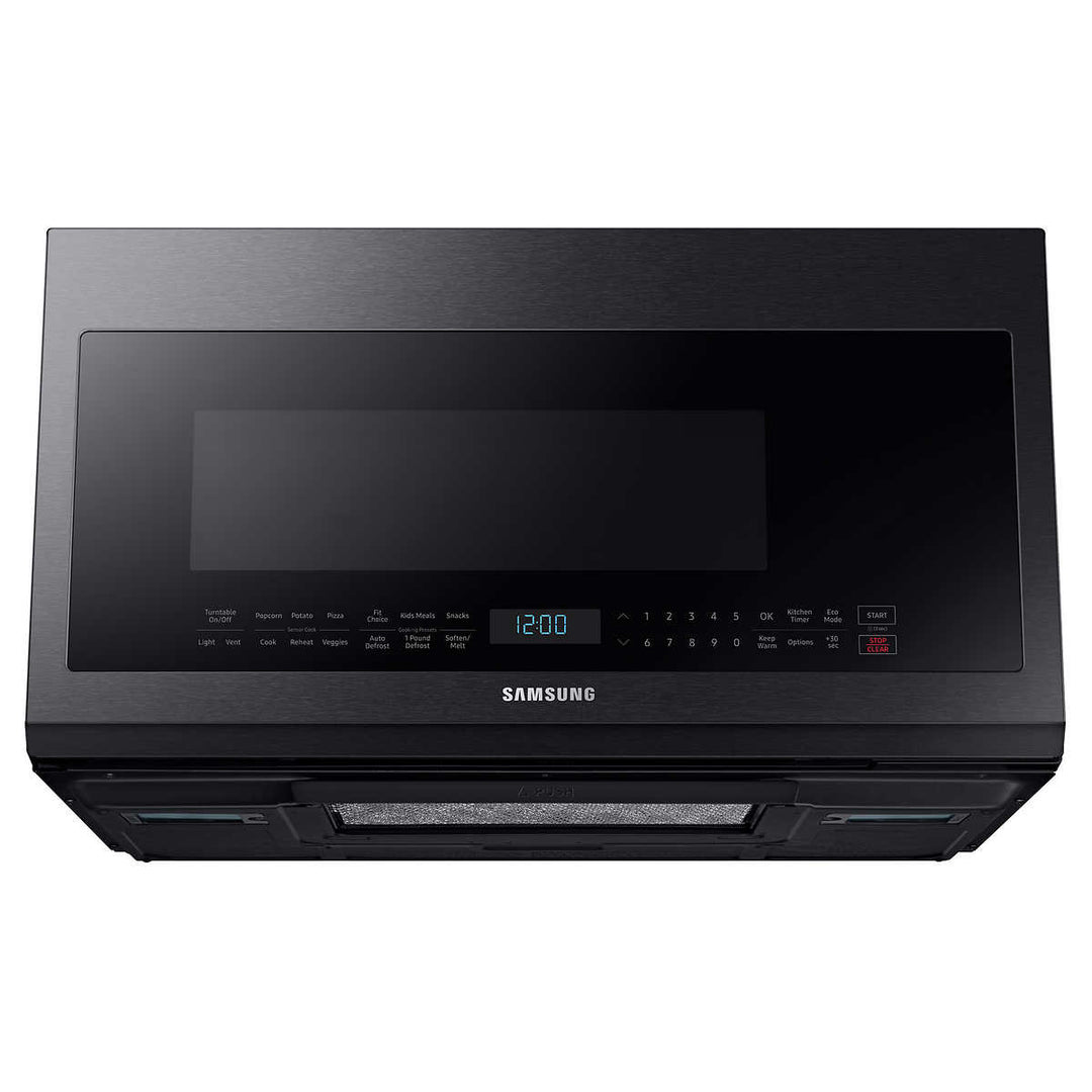 Samsung - Four à micro-ondes de 2,1 pi³, 400 CFM, en acier inoxydable noir