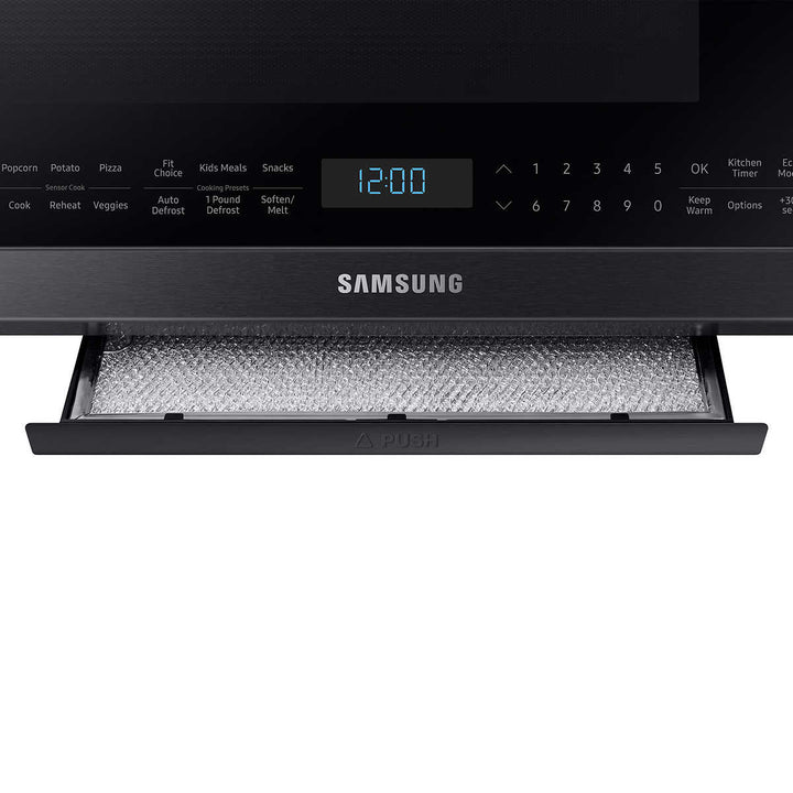 Samsung - Four à micro-ondes de 2,1 pi³, 400 CFM, en acier inoxydable noir