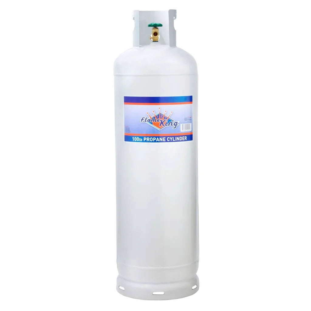 Flame King - Empty steel propane tank of 45 kg (100 lb) with POL valve