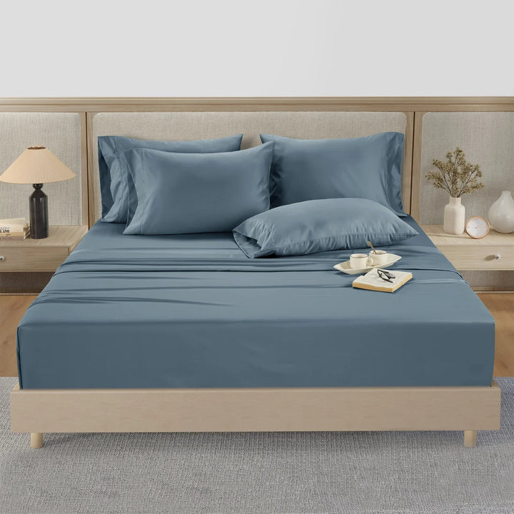 Hotel Signature Sateen - Ensemble de draps 6 pièces à contexture de 800 fils