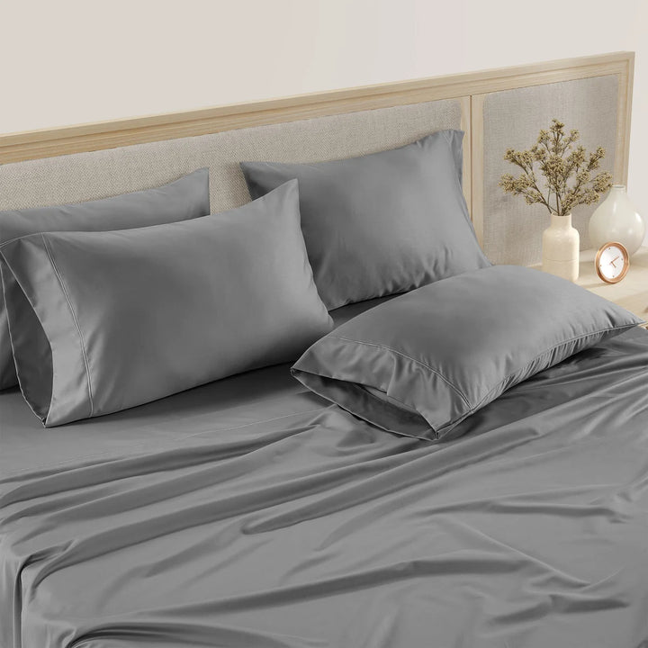 Hotel Signature Sateen - Ensemble de draps 6 pièces à contexture de 800 fils