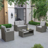 OVE Decors - Ensemble de conversation de patio 4 pièces Combo Lancaster