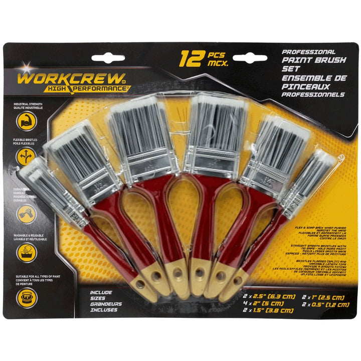 WorkCrew - Professional Brush Set, 12 pieces