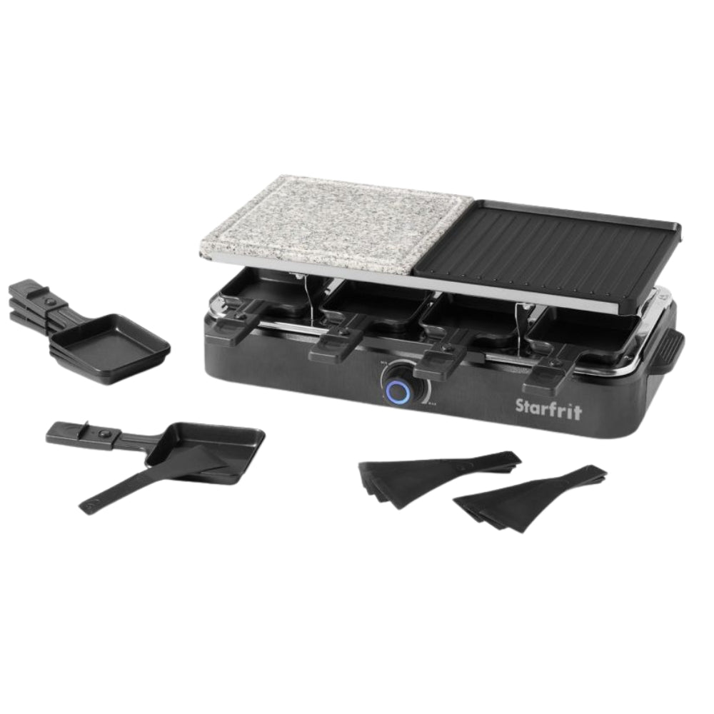Starfrit - Grill à raclette double surface pour 8 personnes