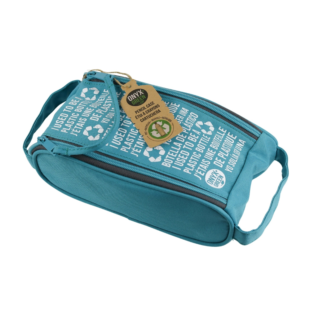 Onyx & Green 2-Zip Pencil Pouch