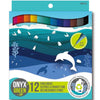 Onyx & Green - Ensemble de 12 crayons de feutres à pointe fine