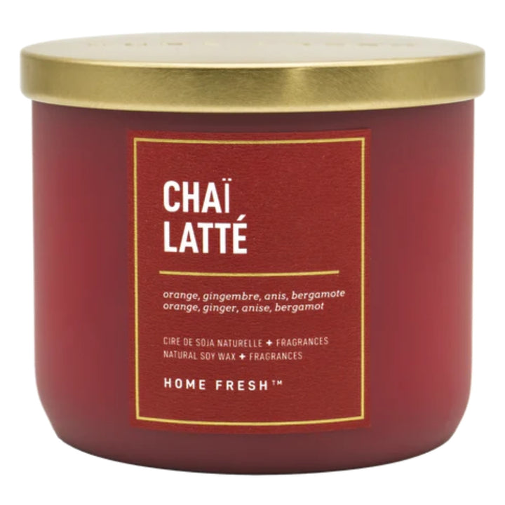 Home Fresh - Assortiment de bougie 3 mèches Latté