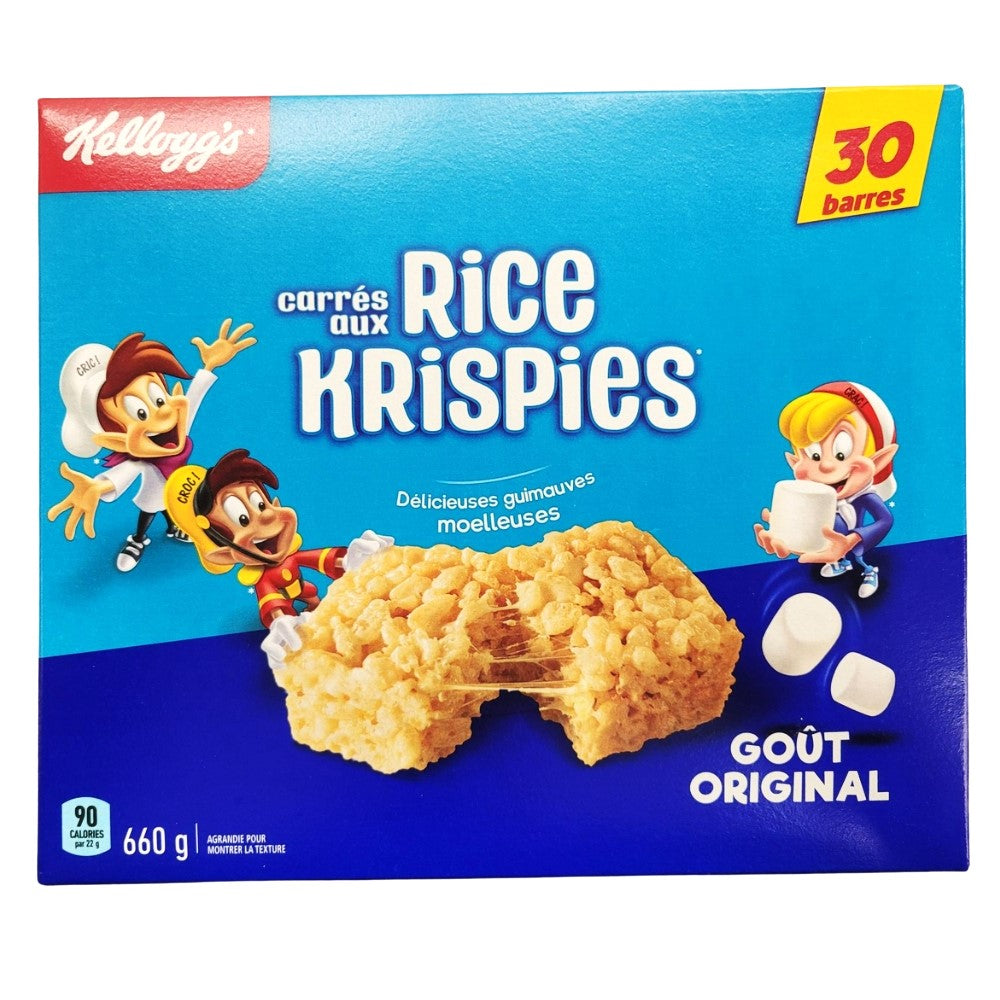 Kellogg's - Rice Krispies boîte de 30 barres carrées 660 g