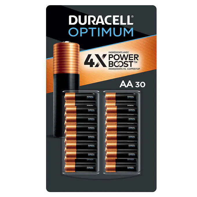 Duracell - Optimum Batteries, 30 Pack 