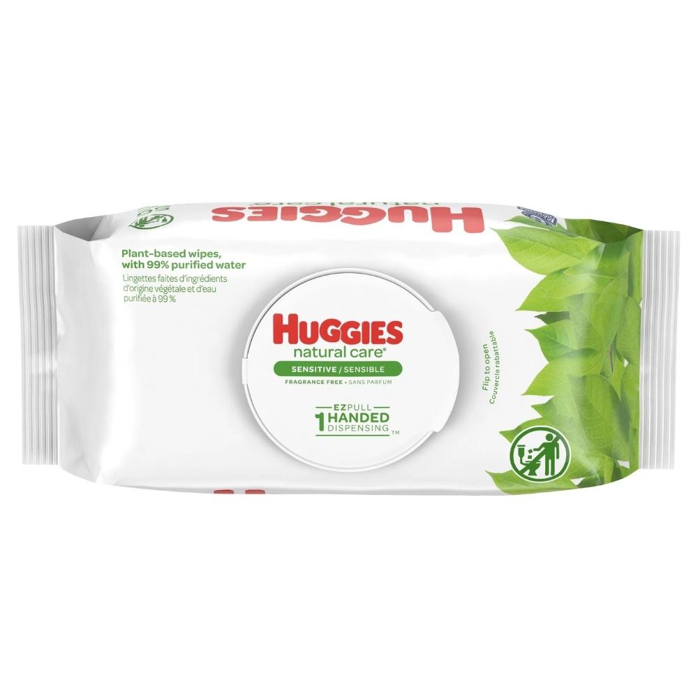 Huggies - Natural Care Plus - Lingettes, paquet de 64