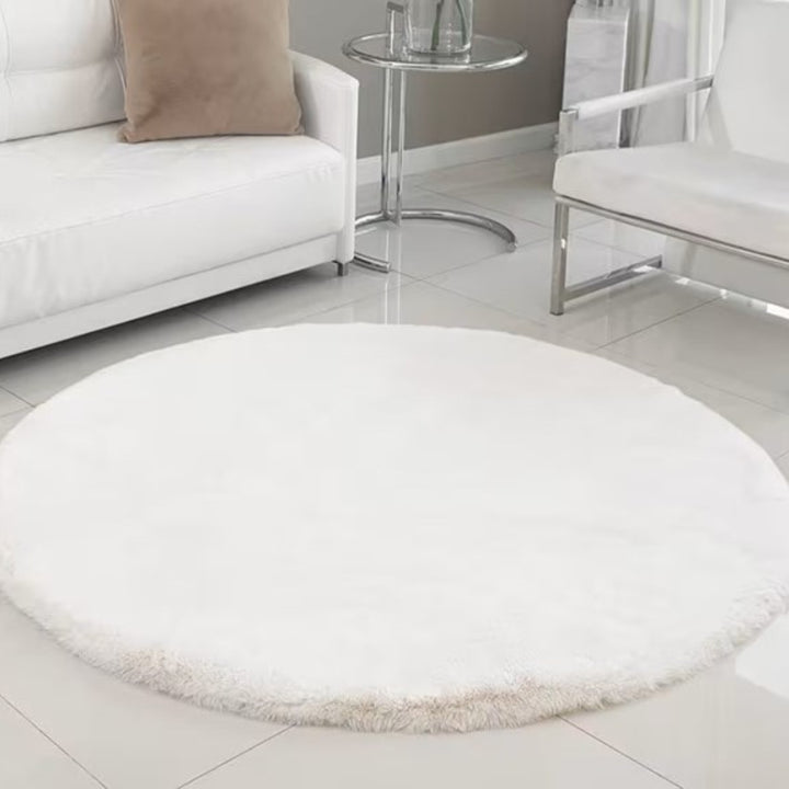 Mon Chateau - Tapis rond en fausse fourrure