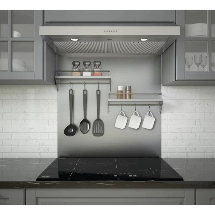 Ancona - 30" Stainless Steel Backsplash with Two Shelves and Bars - PBS-1238