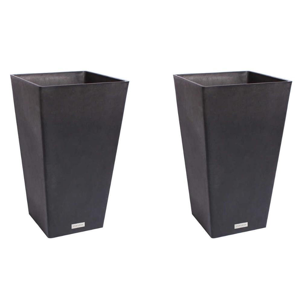 Veradek - Ensemble de 2 jardinières fuselées V-Resin