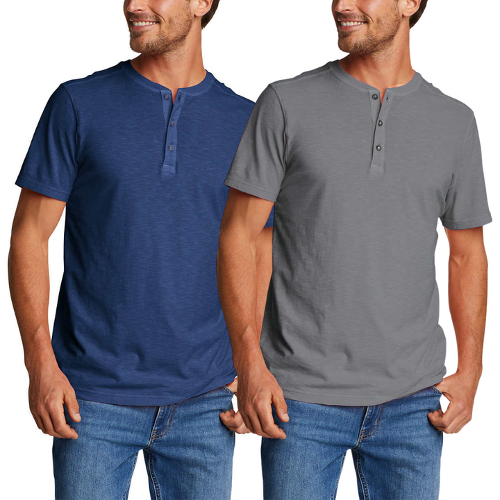 Eddie Bauer - Chandail Henley, paquet de 2