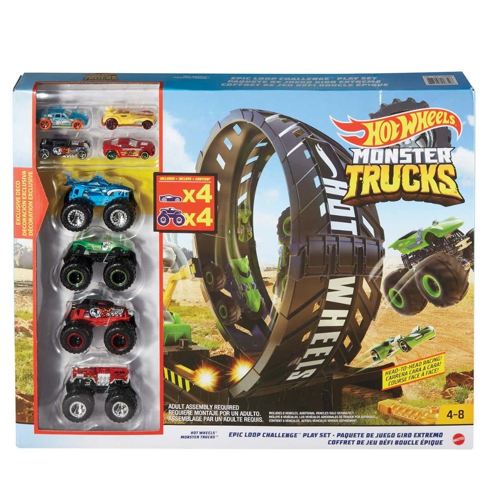 Hot Wheels - Monster Trucks Coffret de jeu défi boucle épique