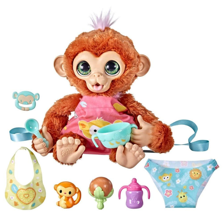 Hasbro- FurReal Pépin, mon bébé singe