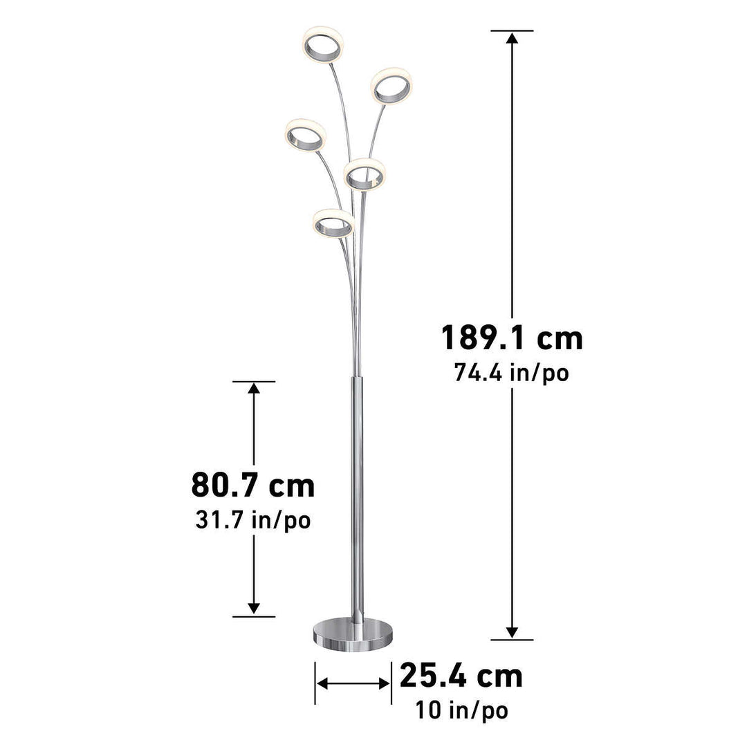 Artika Optical - Lampadaire moderne, fini chromé