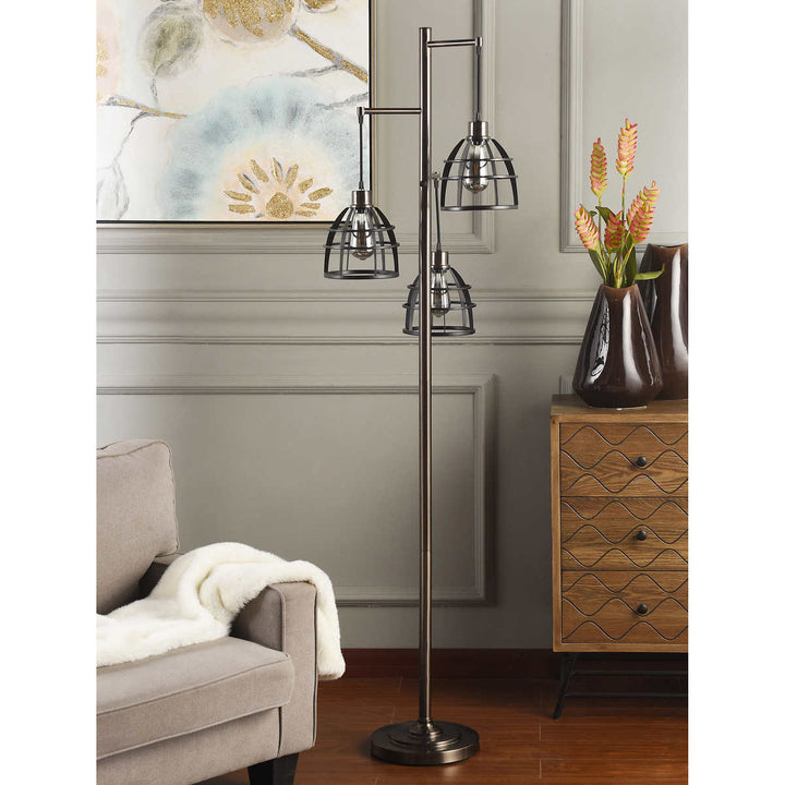Lauroux - Lampadaire moderne à 3 ampoules
